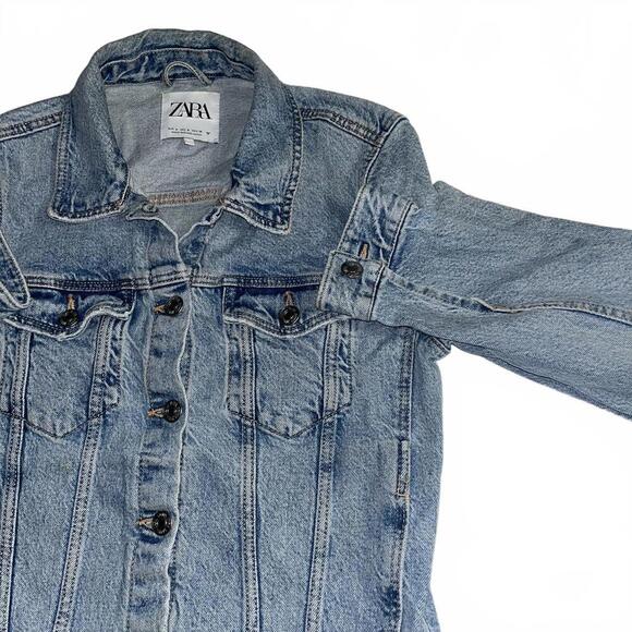 Zara Tops - ZARA Jean Denim Jacket Woman’s Small Classic Denim Made In Bangladesh Jean Coat